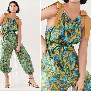 NEW ZIMMERMANN Estelle Tie Full Length Silk Jumpsuit Size 0 Petite